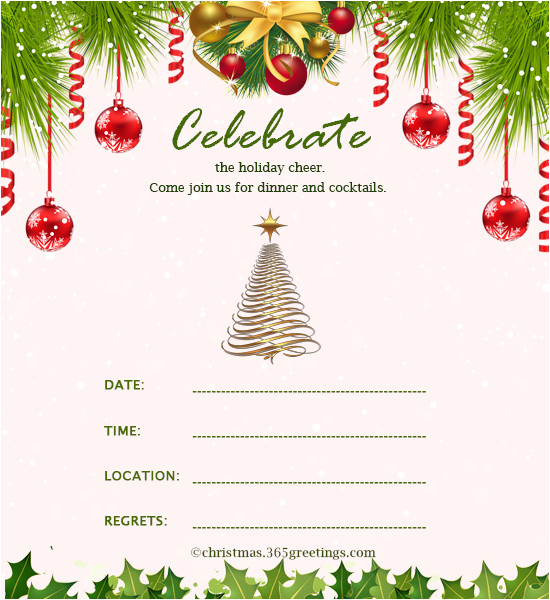christmas invitation wording