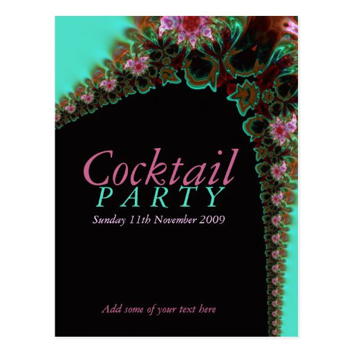 cocktail party invitation template postcard 239320931763753764