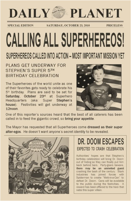 superhero birthday
