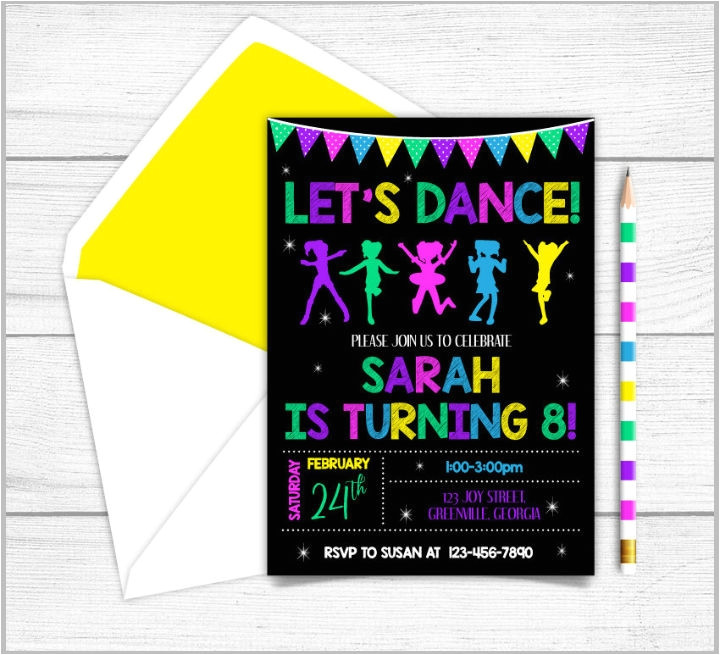 dance party invitation