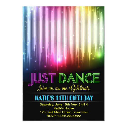 disco just dance party invitation 161117415471932662