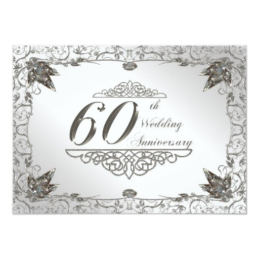 60th wedding anniversary invitation card 161586352149772348
