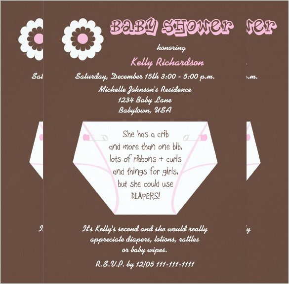 diaper invitation template