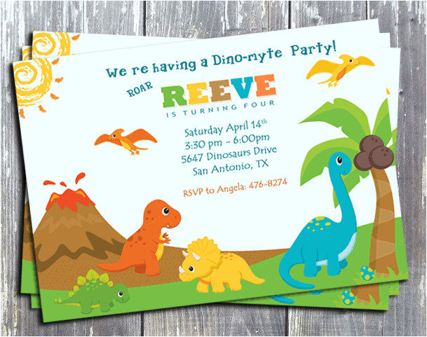 free printable dinosaur birthday invitations
