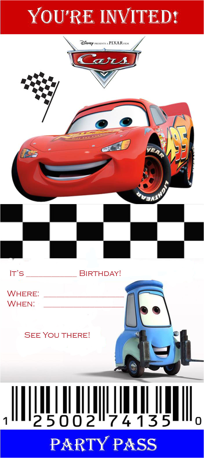 cars 2 birthday invitation templates