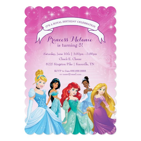 disney princess birthday invitation 256623065753592680