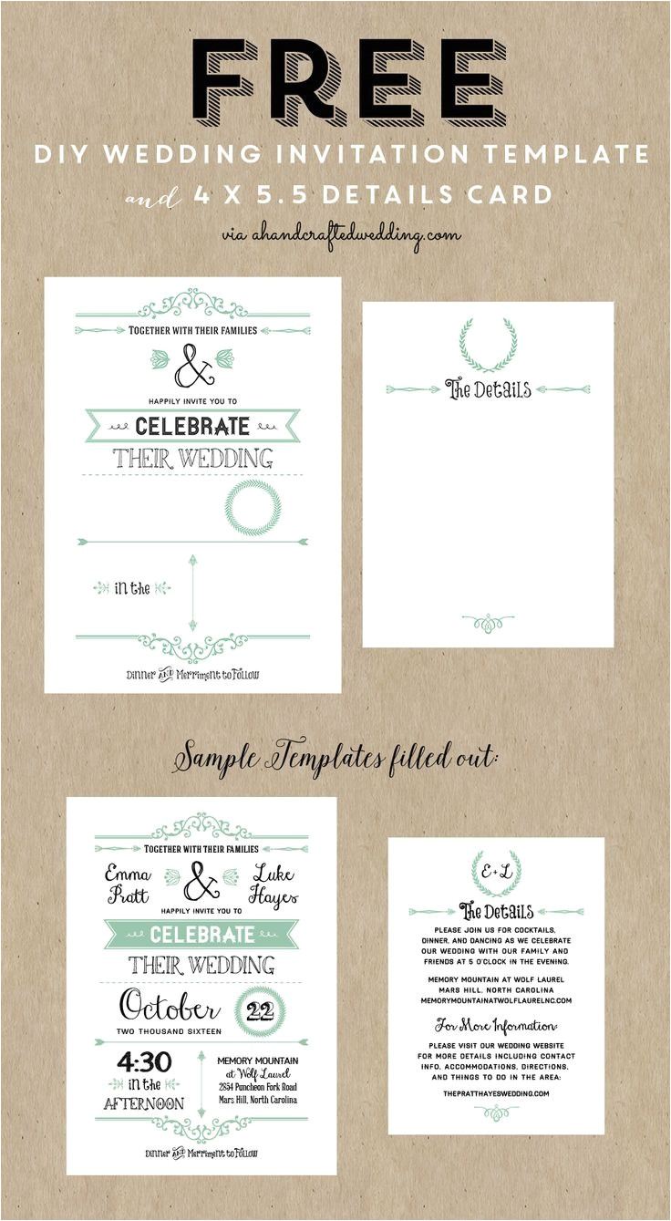 diy wedding invitations templates