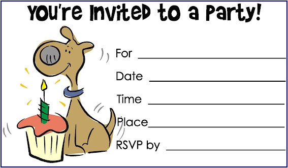 dog birthday invitations