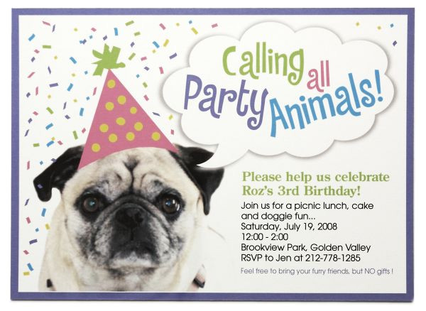 dog birthday party invitations