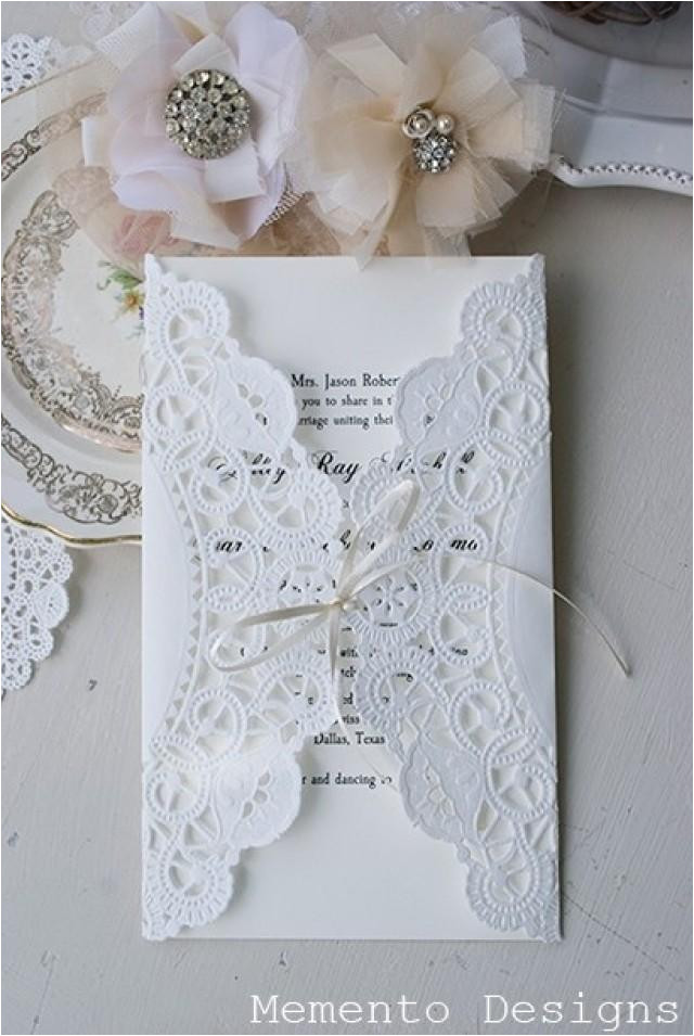 doily invitation wedding invites pinterest