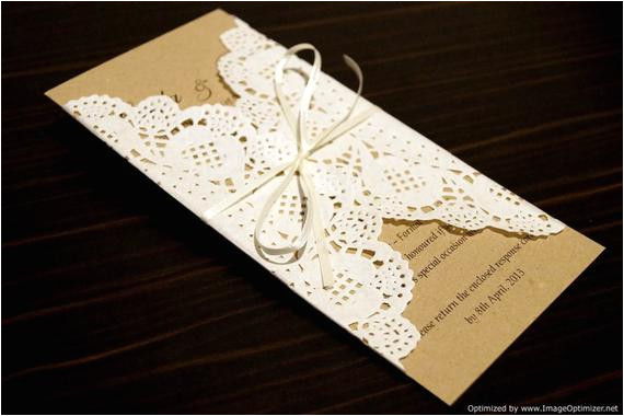 rustic chic wedding invitation deposit