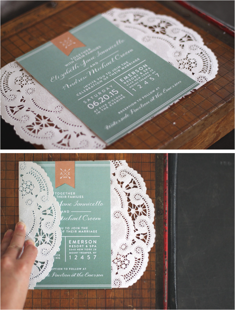 oh what love diy a lace doily wedding invitation sleeve