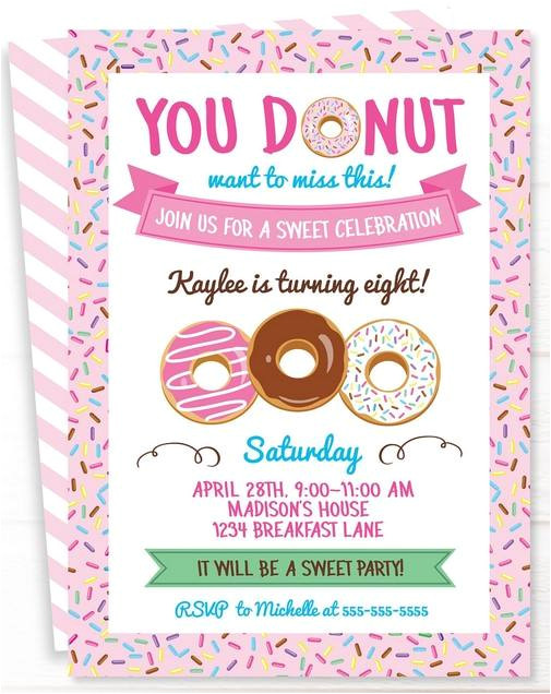 free printable donuts invitation templates