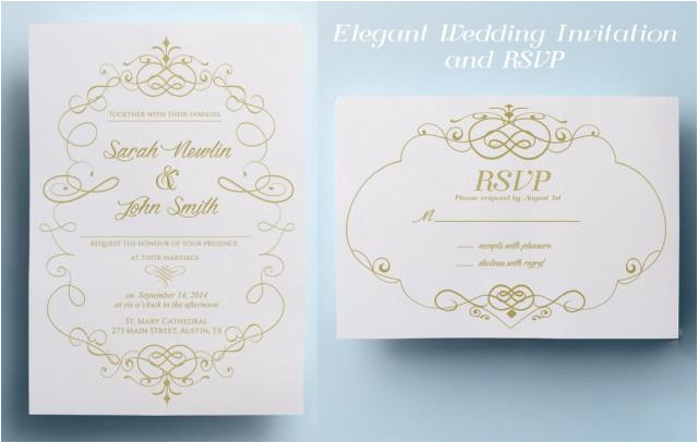 elegant wedding invitation template classic wedding invitation design printable wedding invitation instant download premade gold wedding