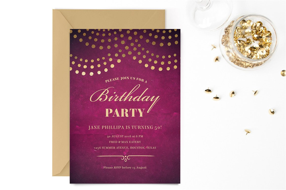 530449 elegant 50th birthday party invite