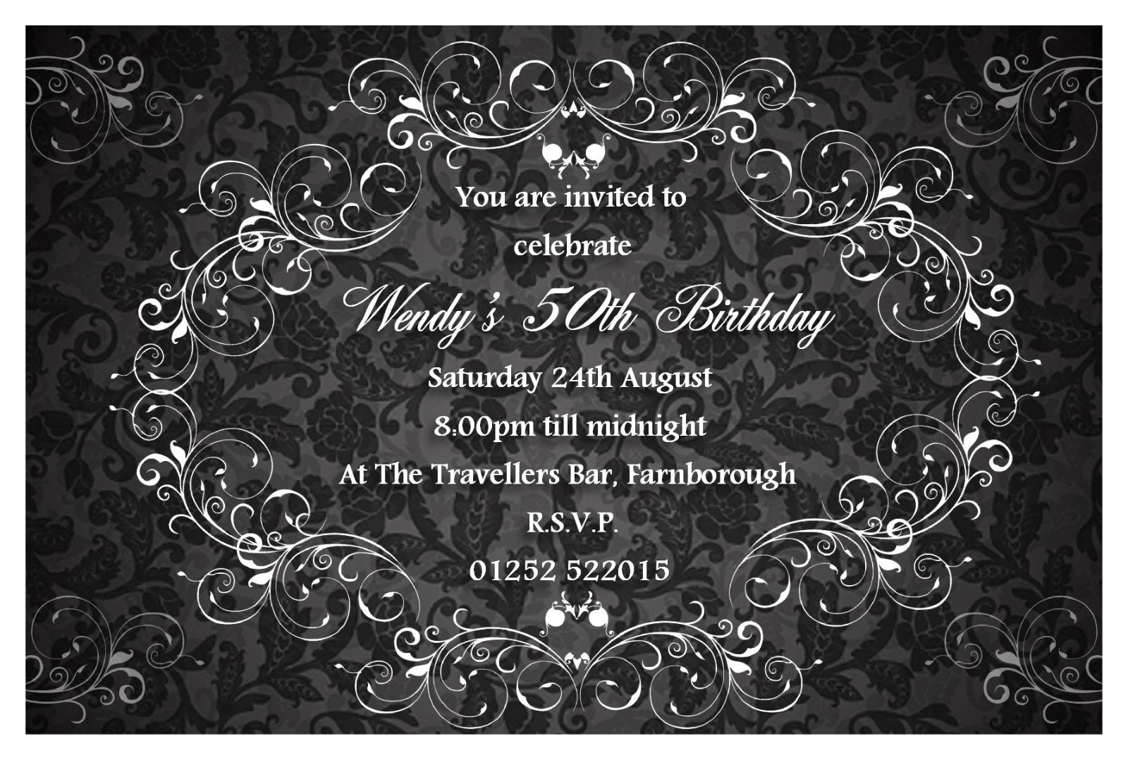 elegant birthday invitations