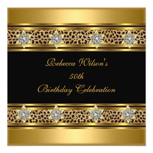 elegant 50th birthday party invitations