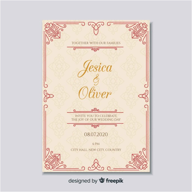 elegant wedding invitation card template 4822911