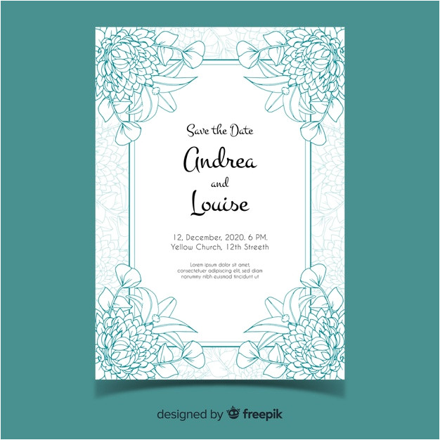 beautiful elegant wedding invitation template 4947727