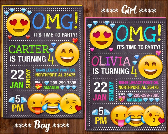 emoji invitation emoji birthday