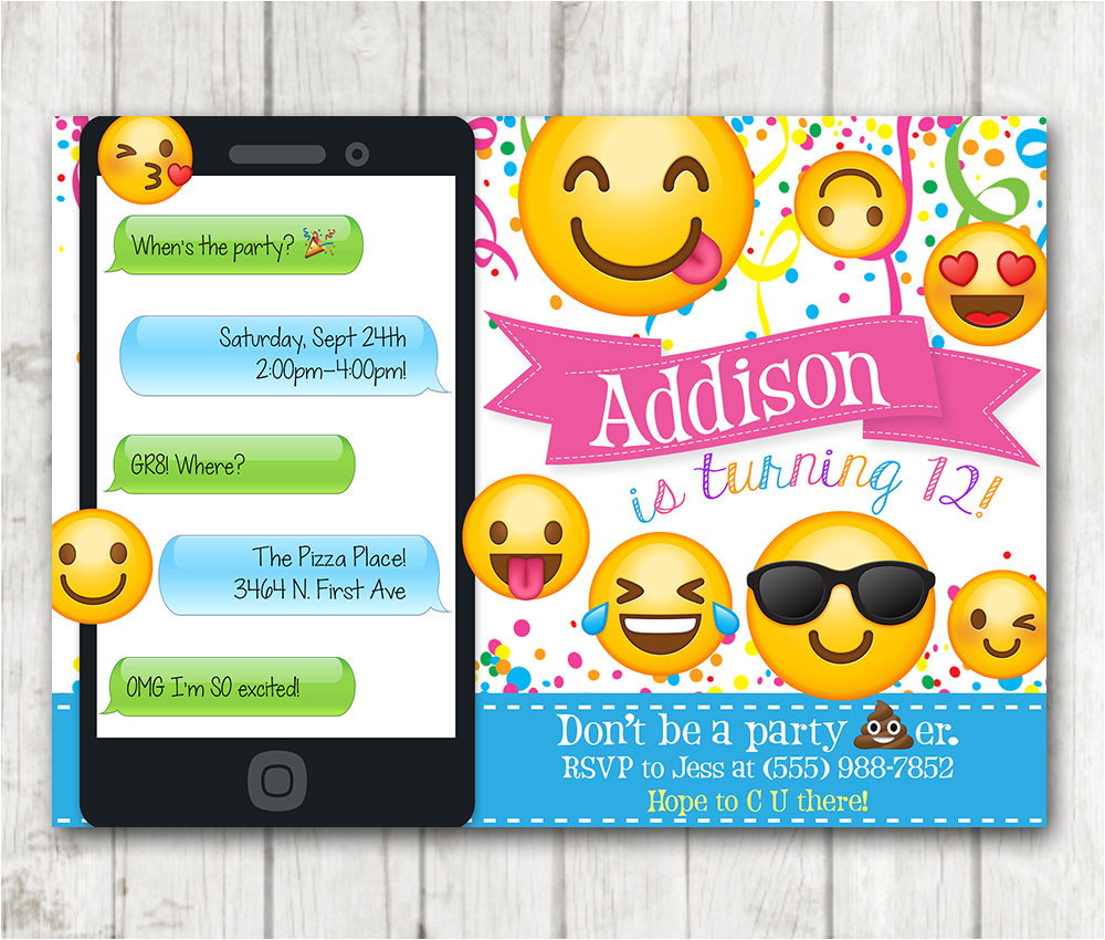 printable emoji birthday party