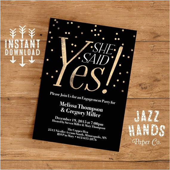 printable engagement party invitation