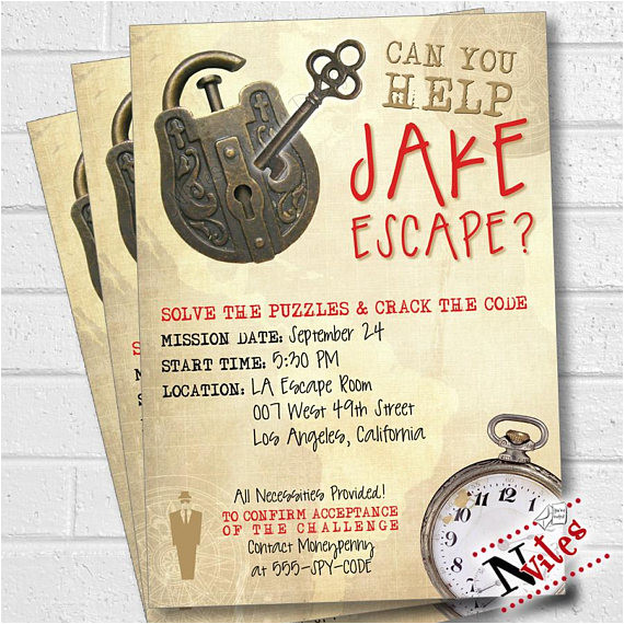 escape room party invitation escape room