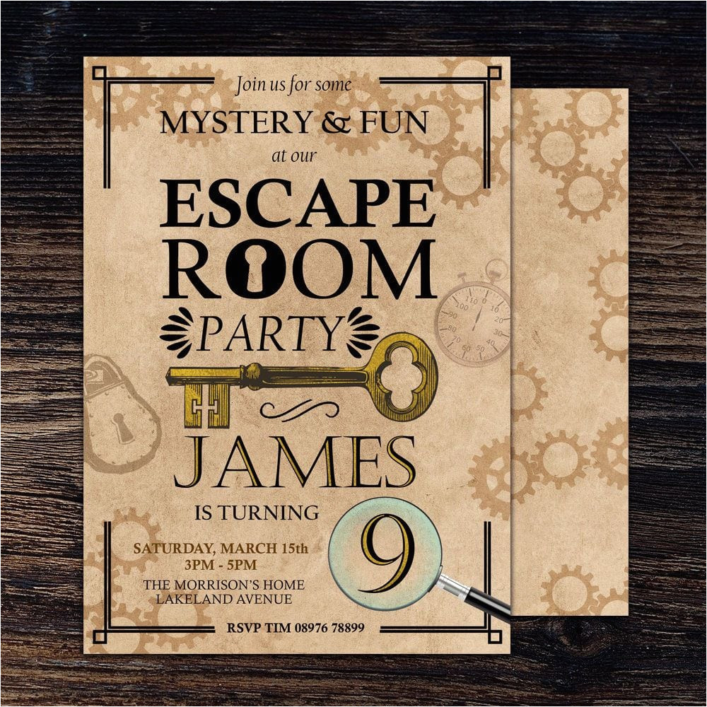 escape room invitation