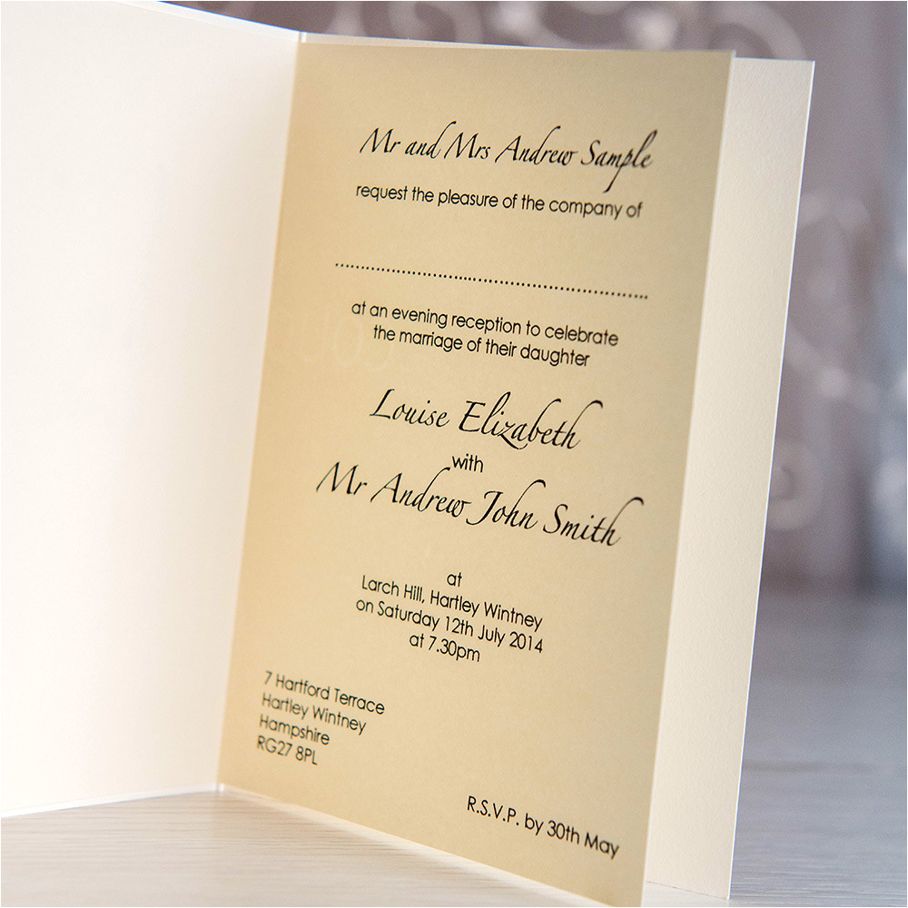 wedding evening invitation wording images