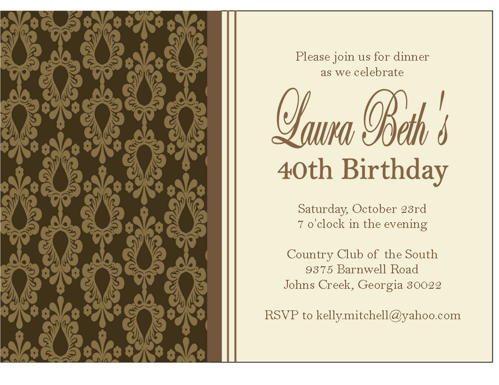 dinner party invitations