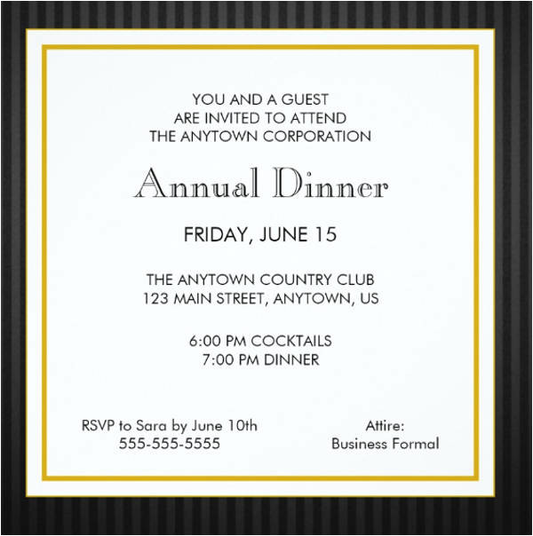 formal dinner invitation