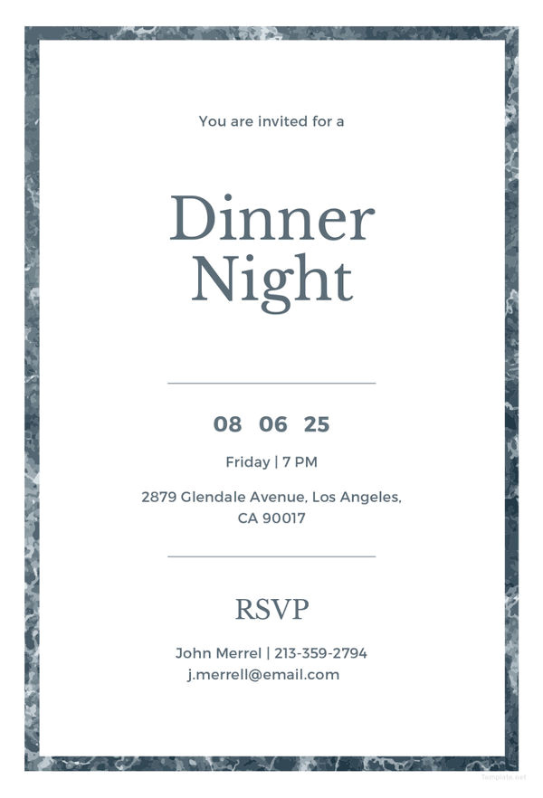 printable dinner invitation
