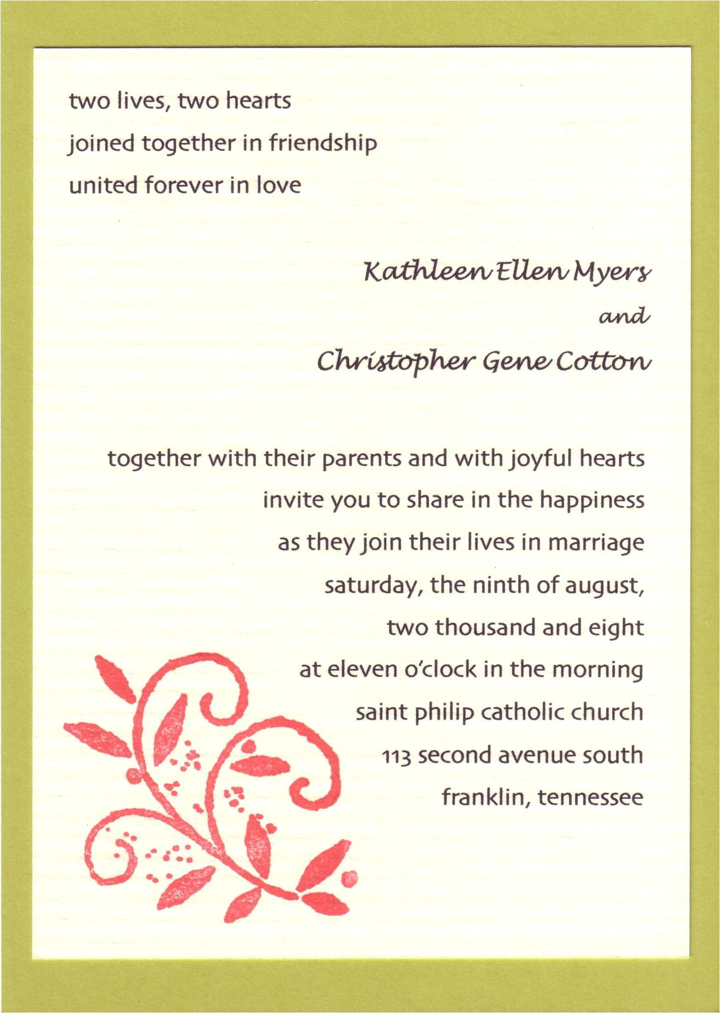 wedding invitation cards wordings in english