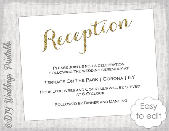 wedding reception invitation template