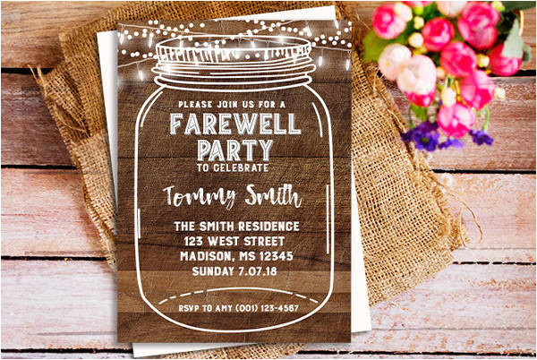 farewell invitation template