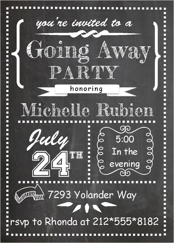 farewell party invitation template