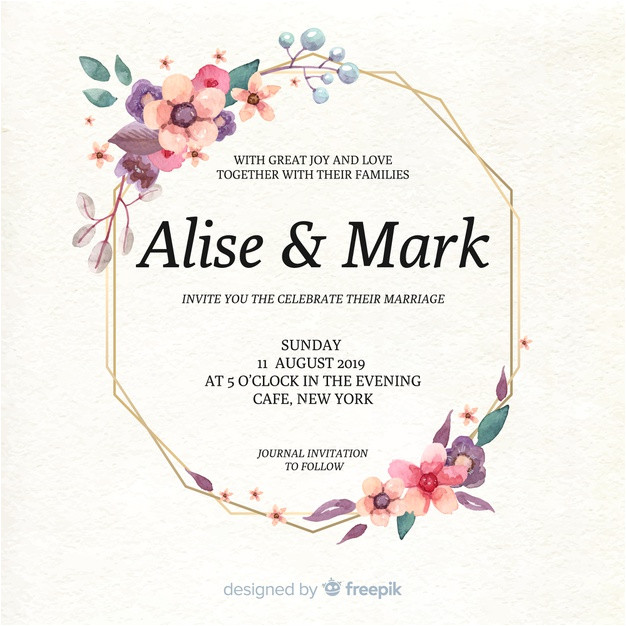 floral wedding invitation card template 5142999