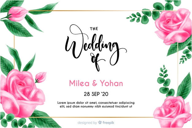 watercolor floral wedding invitation template 4920902