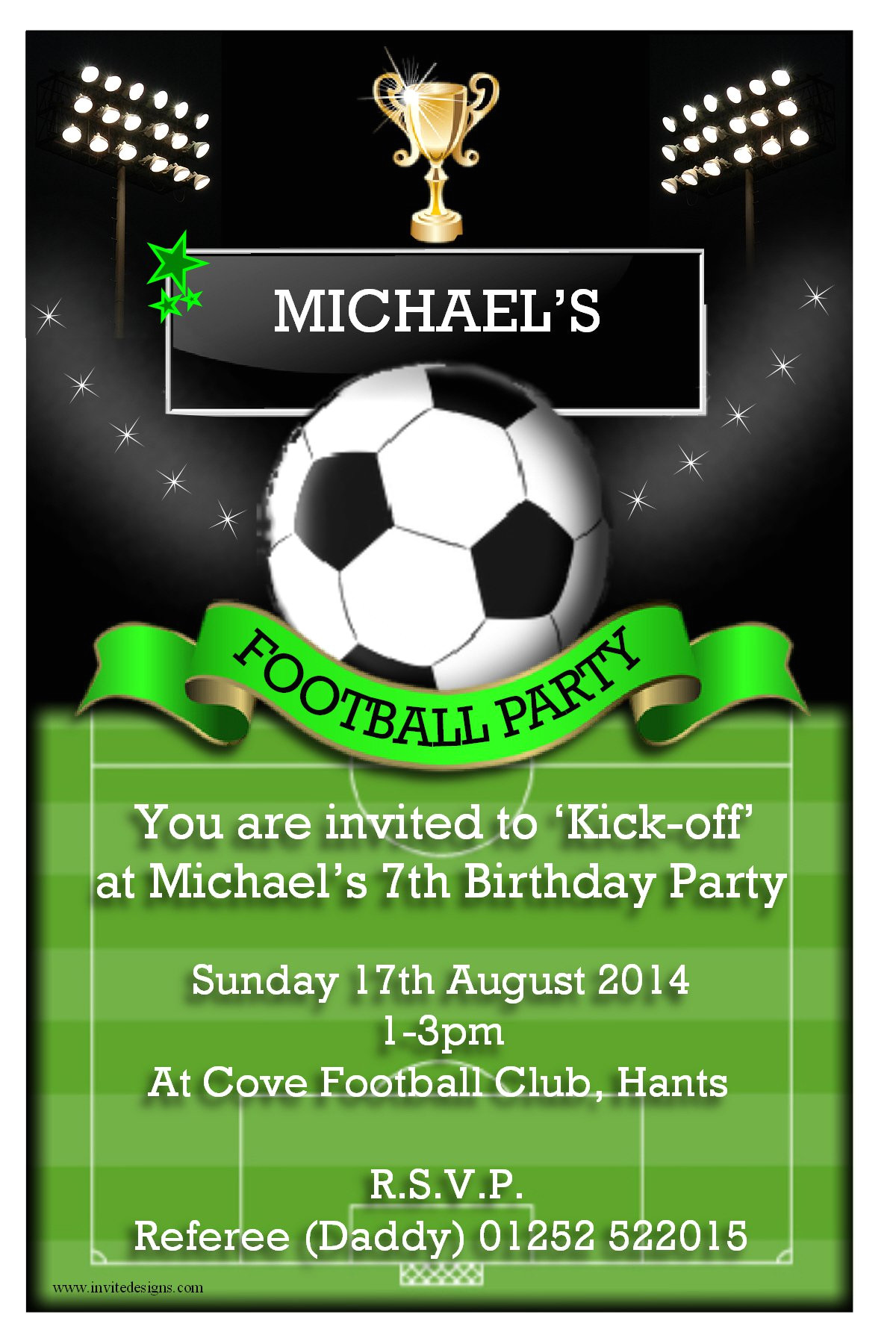 football party invitations