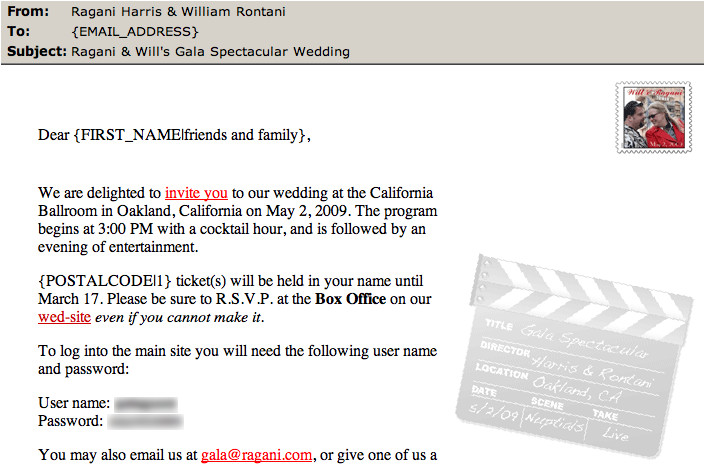 how to create email wedding invitations
