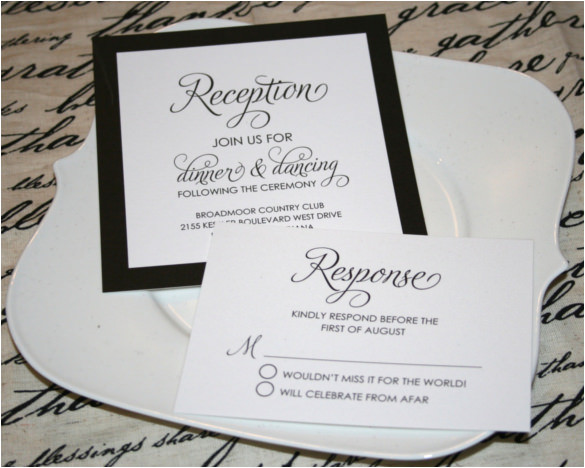 sample modern wedding invitation