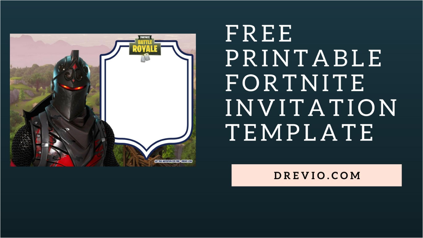 free printable fortnite birthday invitation templates