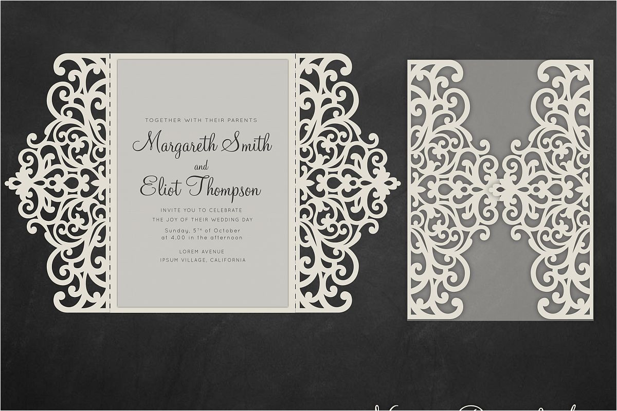 96312 gate fold wedding invitation 5x7 cricut template quinceanera card svg dxf cricut silhouette cameo