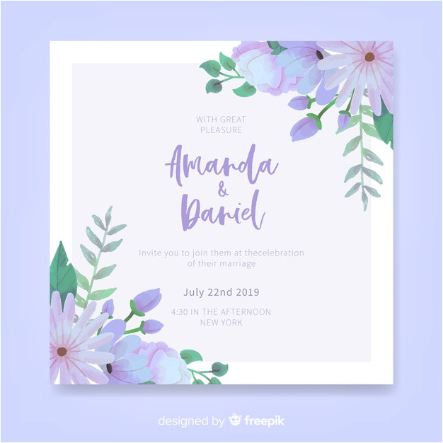 elegant floral wedding invitation template 4768349