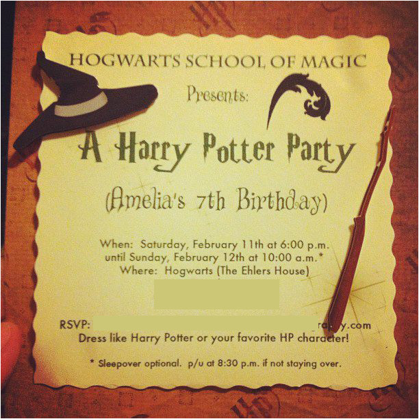 harry potter birthday invitations printable
