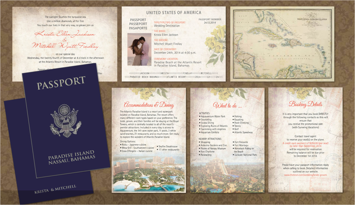 passport wedding invitation templates