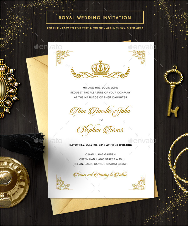 royal wedding invitation template