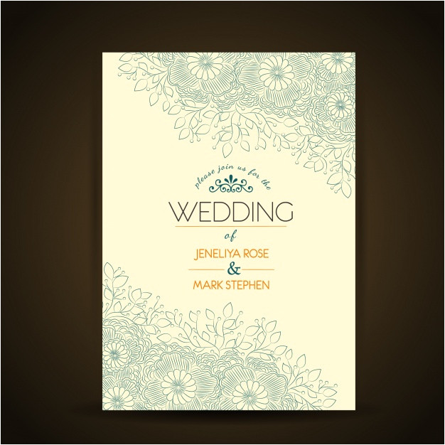 floral wedding invitation template 1127720