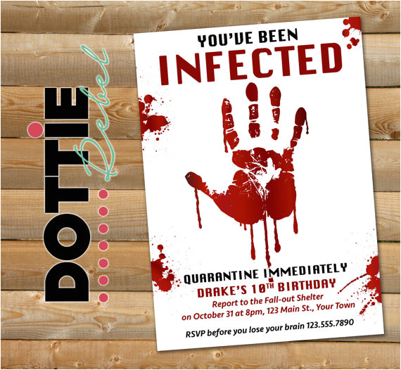 printable zombie invitations for a teen zombie party