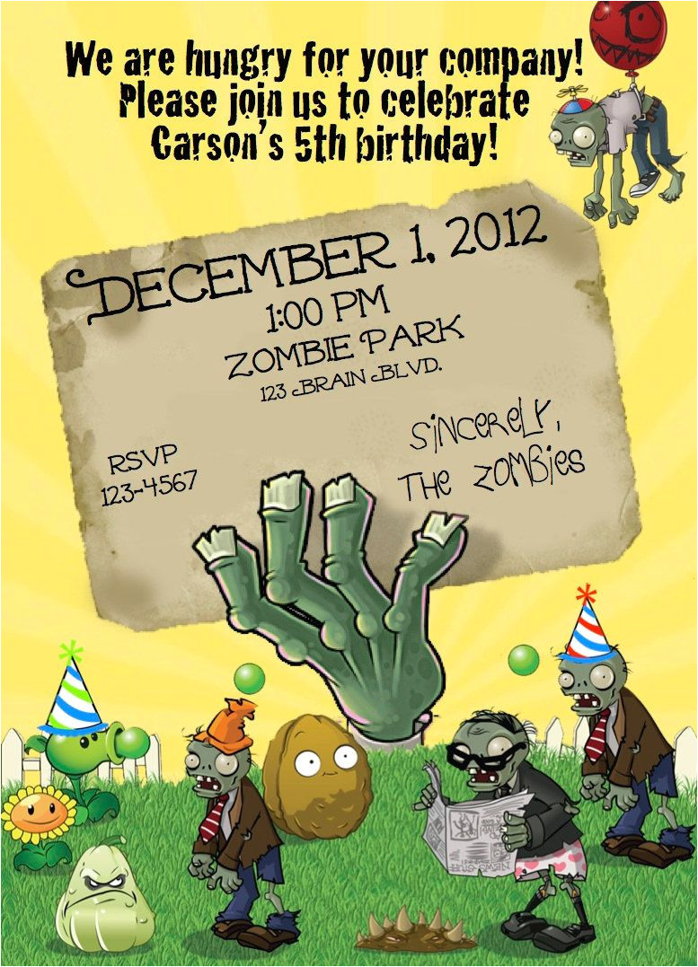 zombie party invitation templates